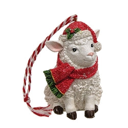 Resin Winter Farm Animal Ornament - 3 Asstd.