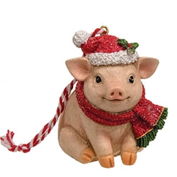 Resin Winter Farm Animal Ornament - 3 Asstd.