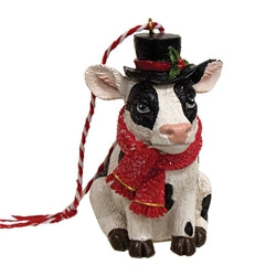Resin Winter Farm Animal Ornament - 3 Asstd.