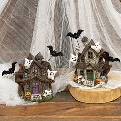 Resin Lighted LED Flicker Haunted House - 2 Asstd.
