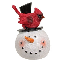 Resin Cardinal Snowman Head - 3 Asstd.