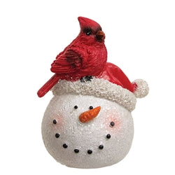 Resin Cardinal Snowman Head - 3 Asstd.
