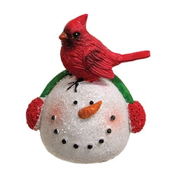 Resin Cardinal Snowman Head - 3 Asstd.