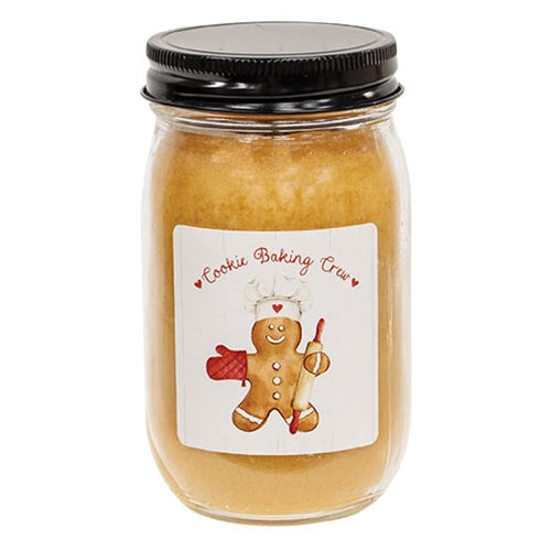 Cookie Baking Crew Santa's Cookie Crumble 12oz. Pint Jar Candle