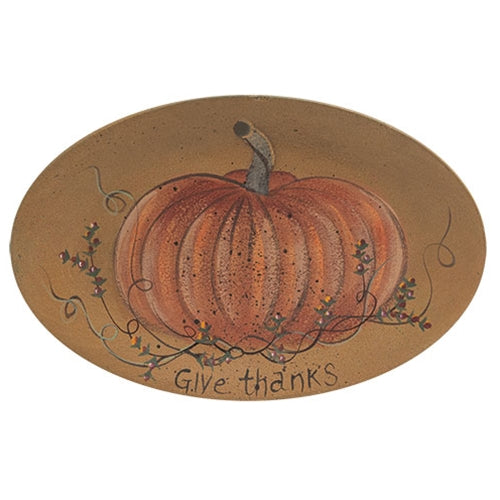 *Give Thanks Pumpkin Plate - 11.25x7.5