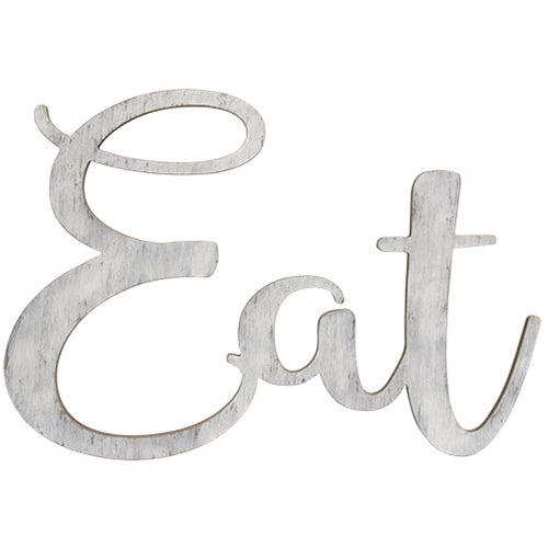 "Eat" Wooden Cutout Wall Hanging