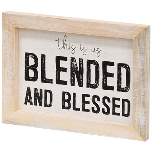 Blessed and Blended Framed Sign
