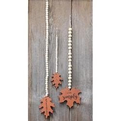 3/Set Beaded Fall Leaves