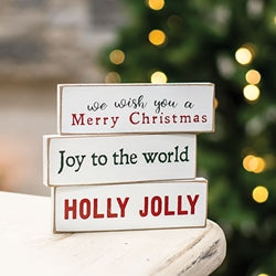 Holly Jolly Thin Mini Block 3 Asstd.