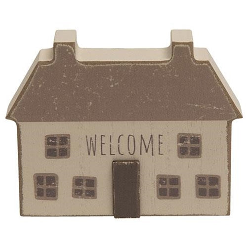 Distressed Primitive "Welcome" House