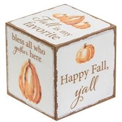 *Count Your Blessings Pumpkin Six-Sided Block