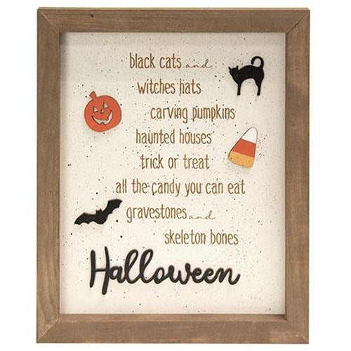 Black Cats and Witches Hats Dimensional Wooden Sign