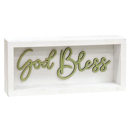 God Bless Shadowbox Frame