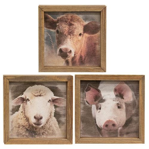 Farm Animals Portrait Frame 3 Asstd.