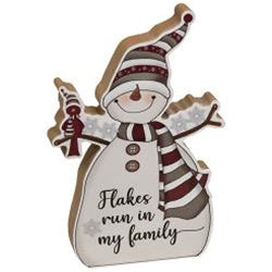 Flakes Run in My Family Chunky Snowman 2 Asstd.