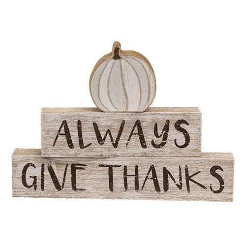 3/Set Always Give Thanks Pumpkin Blocks