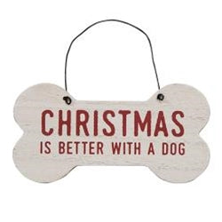 Better With A Dog Bone Ornament 3 Asstd.