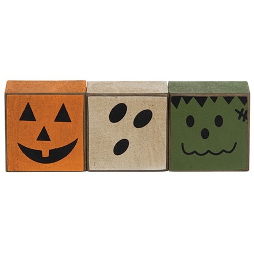 3/Set Friendly Monster Face Blocks