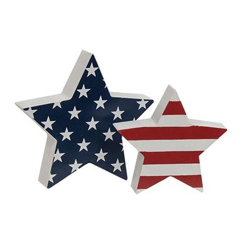 2/Set Stars & Stripes Star Sitters