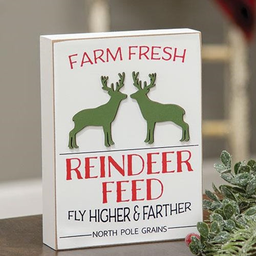 Farm Fresh Reindeer Feed Box Sign