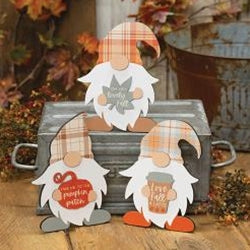 Fall Love Easel Gnome 3 Asstd.