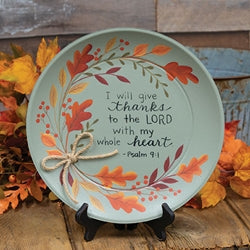 Thanks to the Lord Autumn Leaves Plate