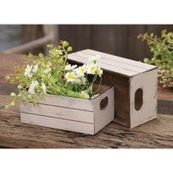 *2/Set Distressed Wooden Mini Crates