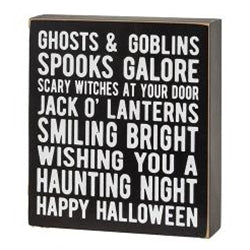 2/Set Ghosts & Goblins Box Sign With Ghost & Jack Easel