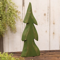 Distressed Wooden Pine Tree Sitter