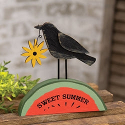 Sweet Summer Crow & Watermelon Sitter