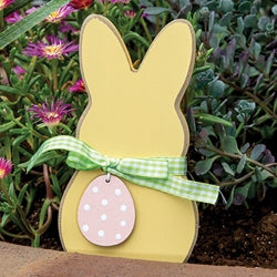 Yellow Peep Bunny Sitter w/Easter Egg Ribbon