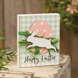 Happy Easter Layered Bunny & Easter Egg Block