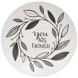 You Are Enough Leaf Ring Plate 3 Asstd.