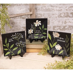 Spread Sunshine Floral Square Plate 3 Asstd.