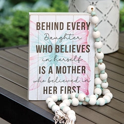 Behind Every Daughter Butterfly Box Sign