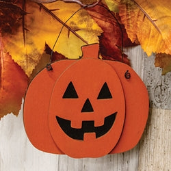 Layered Wood Jack O'Lantern Ornament