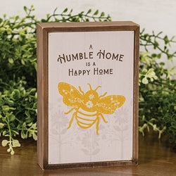 A Humble Home Is A Happy Home Mini Box Sign