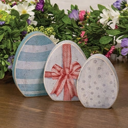 3/Set - Wooden Easter Gift Egg Sitters