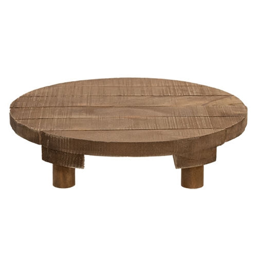 Stained Wood Round Riser