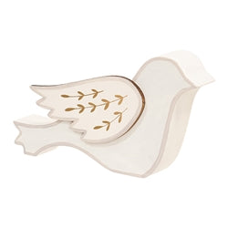 2/Set - Gold Leaf Wooden Dove Sitters