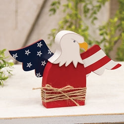 Wooden Americana Eagle Sitter