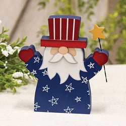 Wooden Uncle Sam Gnome Sitter