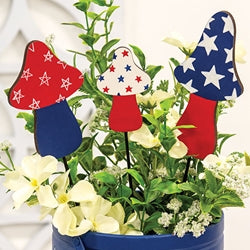 3/Set - Americana Mushroom Plant Pokes
