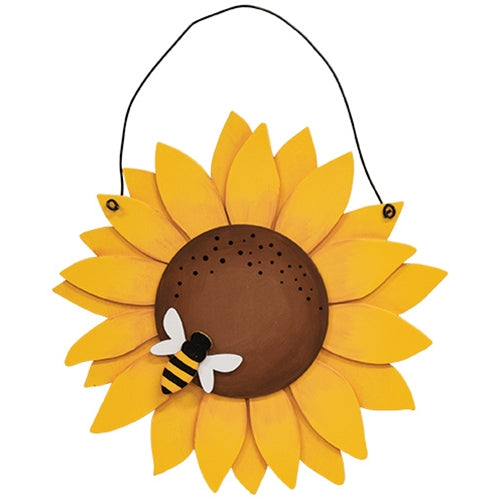 Layered Wood Sunflower & Bee Hanger