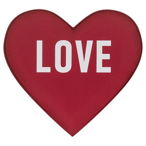 Love Red Heart Planter Stake Topper