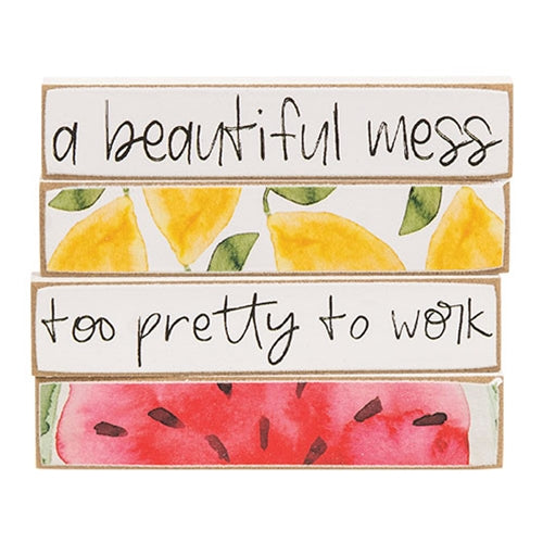 4/Set - Too Pretty To Work Summer Fruit Tiny Mini Sticks