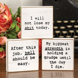 My Biggest Strength Mini Square Block - 3 Asstd.