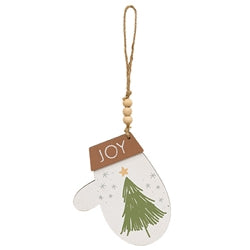Love Hope Joy Christmas Tree Mitten Ornament - 3 Asstd.