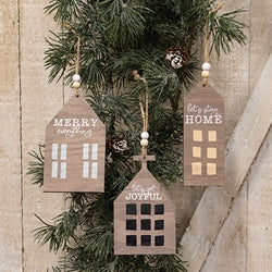 3/Set - Joyful Merry Home Primitive House Ornaments