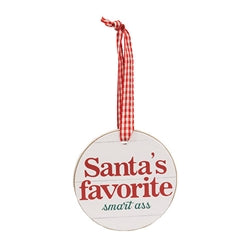 I Saw That Round Ornament w/Ribbon - 3 Asstd.